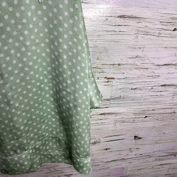 Zara green white polka dot blouse top oversized  size small - Picture 3 of 6